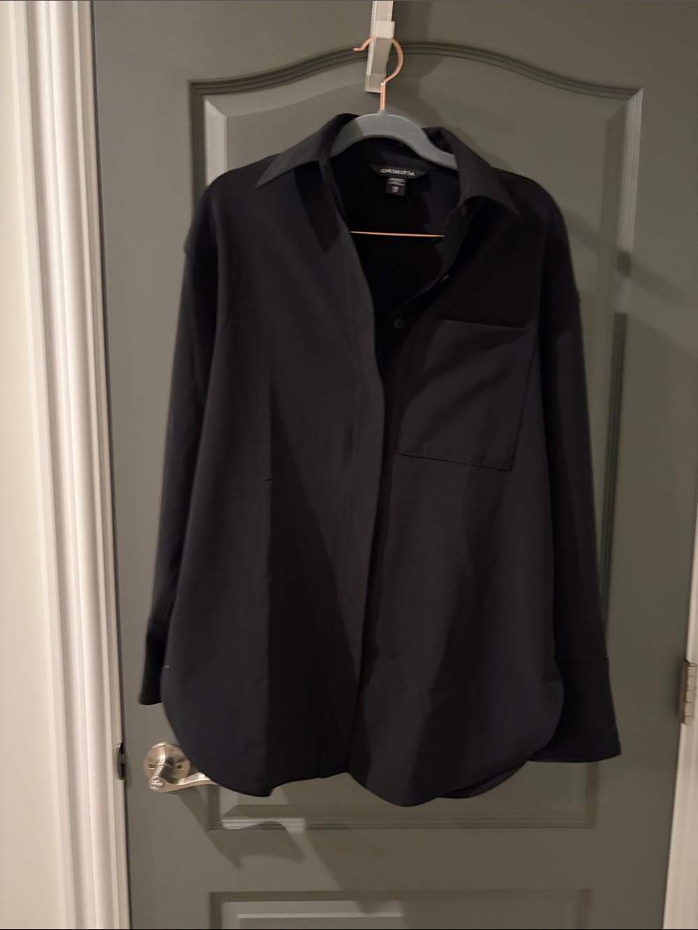 Athleta Black Relaxed MVP Button-Down Shirt
